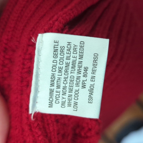 Charter Club Heavy Red Cable Knit Open Front Cardigan Women's Size M - Picture 4 of 4